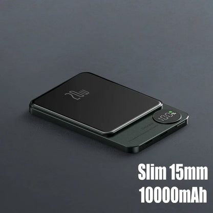 10000mAh Macsafe Magnetic Power Bank PD20W 15W Wireless Fast Charger External Auxiliary Battery Pack For Magsafe iPhone 15 14 13